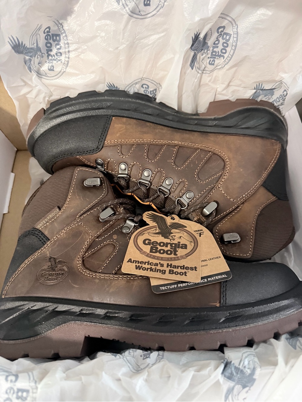 Georgia Boot Men's Brown Waterproof Work Boots